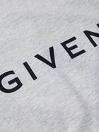 Givenchy - Logo-Print Cotton-Jersey T-Shirt - Gray