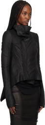 Rick Owens Black Temple Naska Leather Jacket