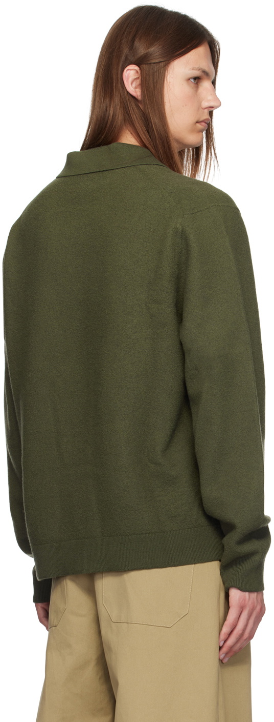 Calvin Klein Green Spread Collar Polo