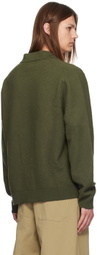 Calvin Klein Green Spread Collar Polo