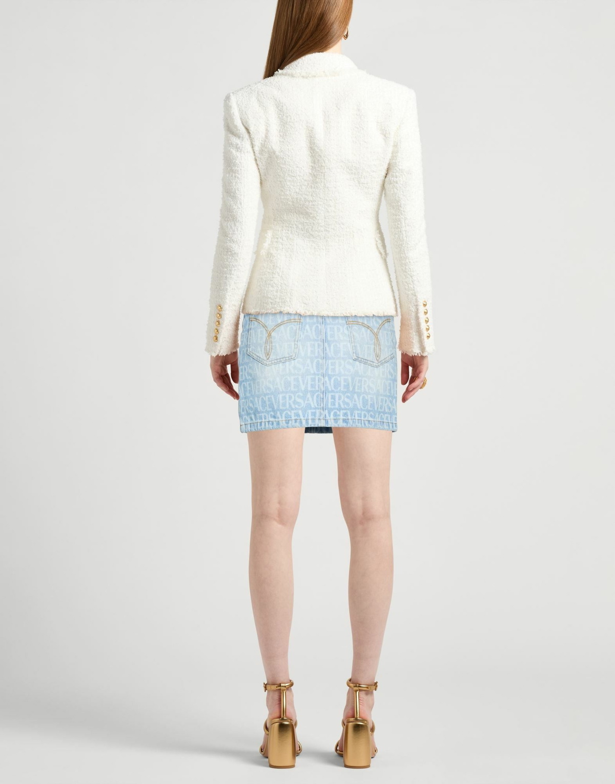Versace Womens Denim skirt in Blue