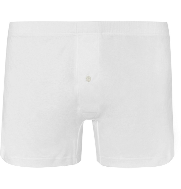 Photo: Zimmerli - Sea Island Cotton Boxer Shorts - White