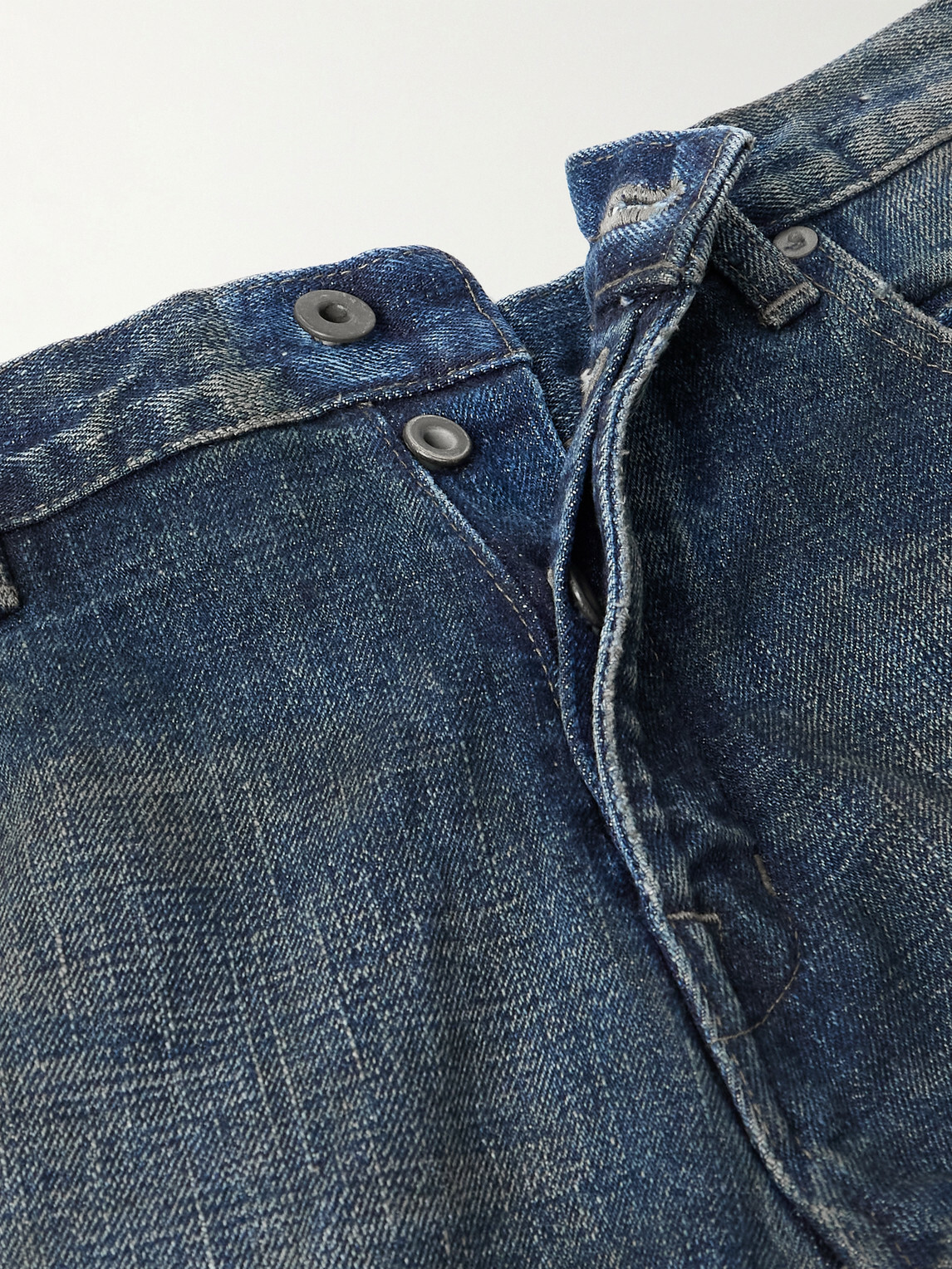 DRKSHDW by Rick Owens - DRKSHDW Kurdt Straight-Leg Distressed Jeans - Blue