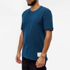 Thom Browne Men's Pinstripe Micro Waffle T-Shirt in Dark Blue