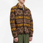 Universal Works Men's Moroccan Rug Fleece Lancaster Jacket in Brown