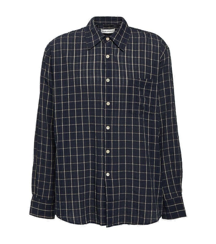 Photo: Our Legacy Above checked cotton-blend shirt