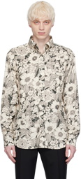 TOM FORD Off-White Linear Floral Shirt