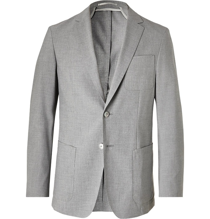 Photo: Hugo Boss - Nolvay Slim-Fit Melangé Woven Suit Jacket - Gray