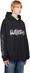 032c Black Faithless Oversized Hoodie