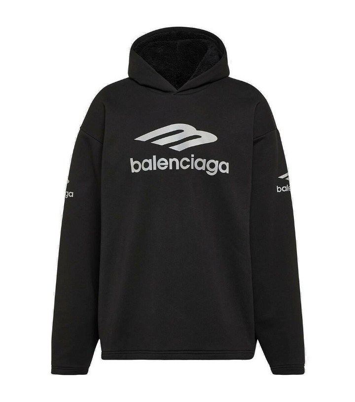 Photo: Balenciaga 3B Sports Icon cotton fleece hoodie