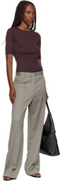 St. Agni Gray Oupa Pintuck Trousers