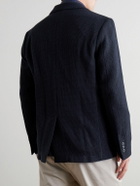 Sunspel - Waffle-Knit Wool-Blend Blazer - Blue