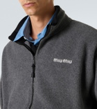 Miu Miu Logo fleece sweatshirt