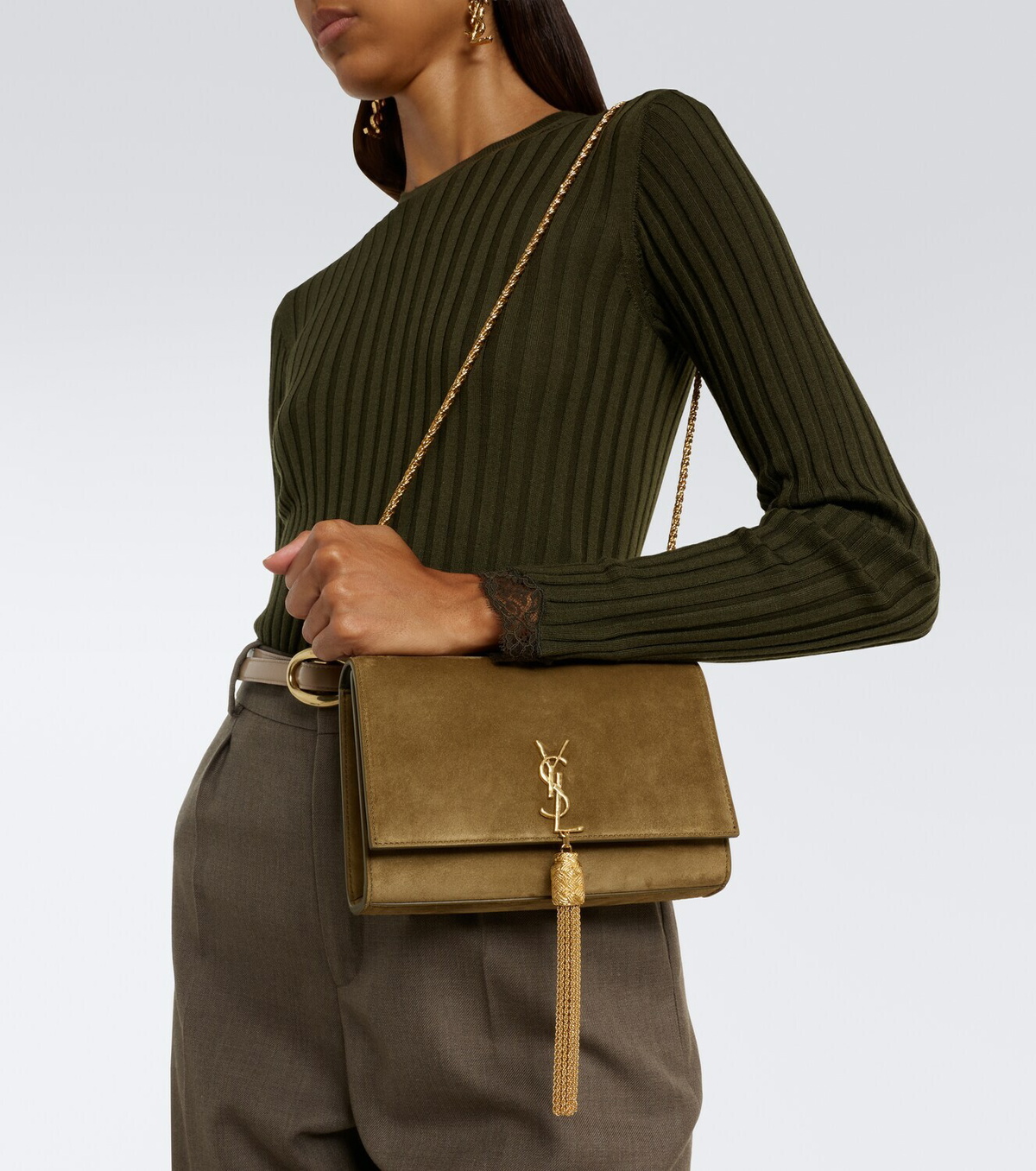 Saint Laurent Kate Small suede shoulder bag