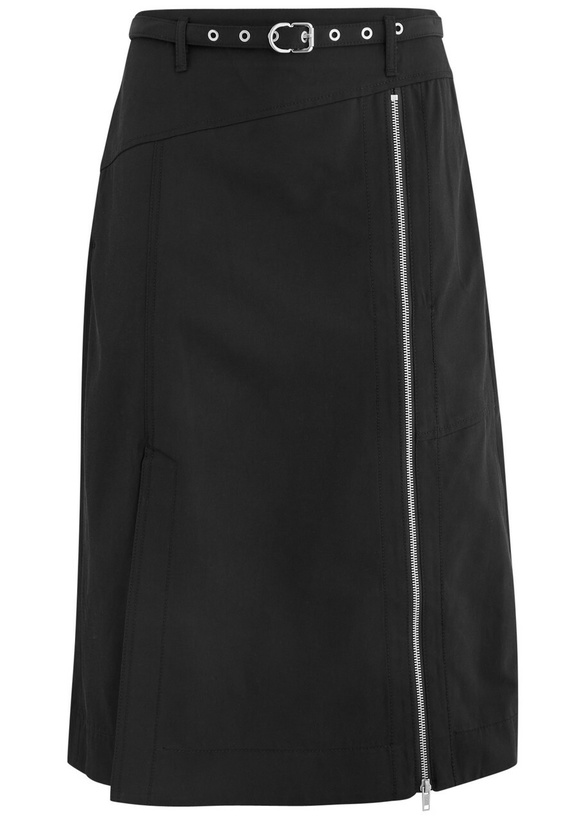 Photo: 3.1 Phillip Lim Belted Panelled Cotton-blend Skirt Black