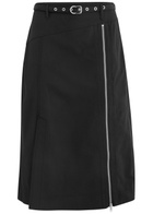 3.1 Phillip Lim Belted Panelled Cotton-blend Skirt Black