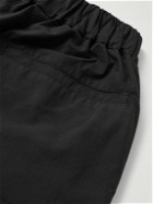 Adish - Straight-Leg Logo-Appliquéd Cotton-Blend Ripstop Trousers - Black