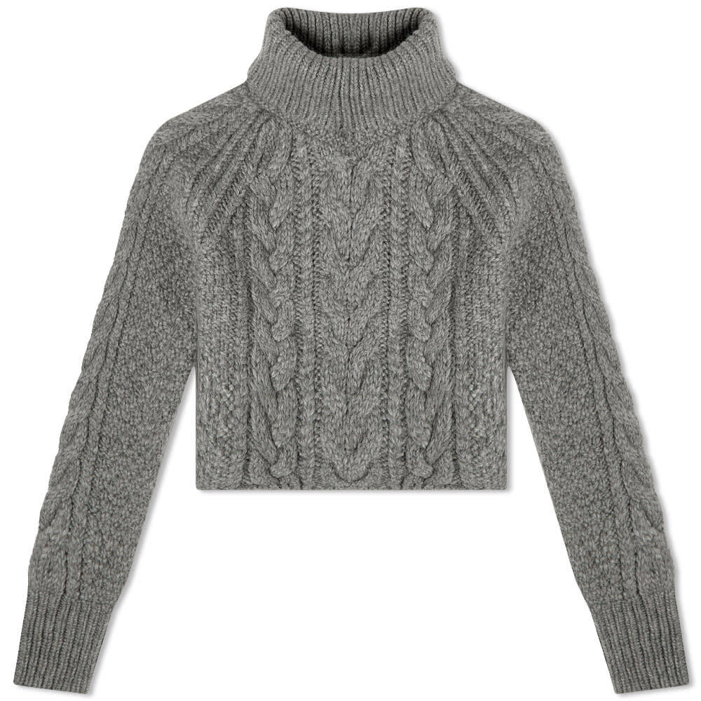 CECILIE BAHNSENグレー ケーブルニット タートルネック CECILIE BAHNSEN（セシリー・バンセン）｜BELINDA JUMPER CABLE KNIT