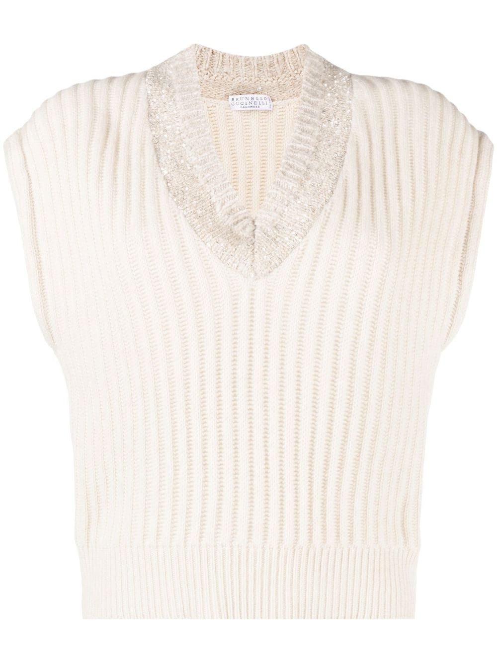 BRUNELLO CUCINELLI - Cashmere V-necked Vest Brunello Cucinelli