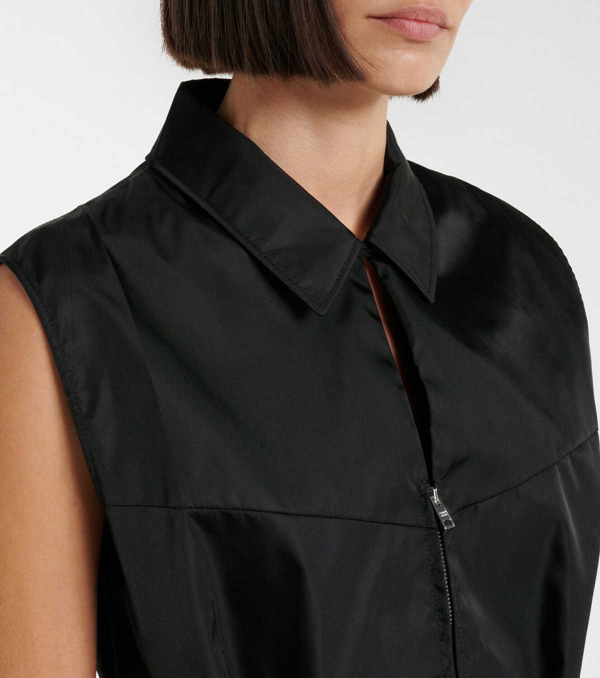 Prada Re-Nylon belted zip-up minidress