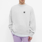Palm Angels Men's Patch Logo Crew Sweat in Grey/White