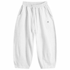Anglan Men's Wappen Balloon Sweatpants in White Melange