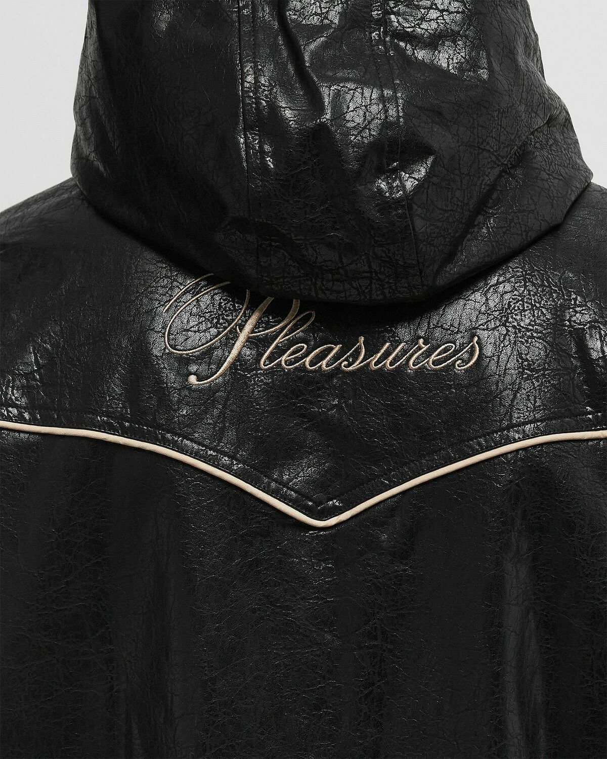 Pleasures REVENGE HOODED WORK JACKET Black Mens Bomber Jacket