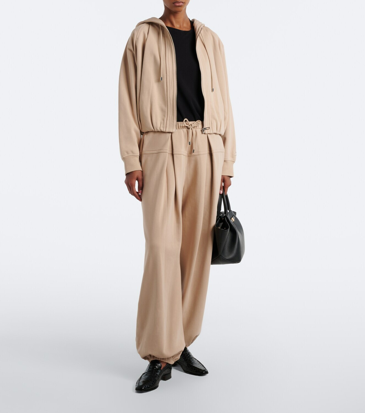 Sportmax Cotton-blend jersey hoodie