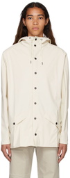 RAINS Off-White Polyester Jacket