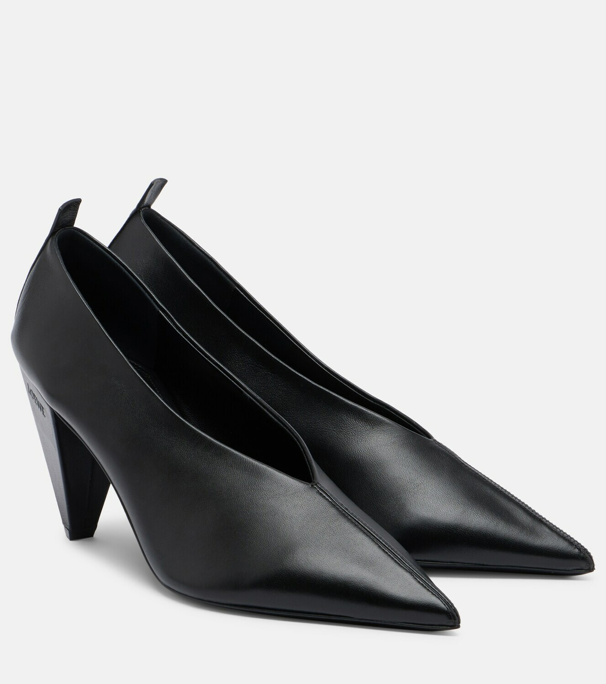 Loewe Origami Cubic leather pumps