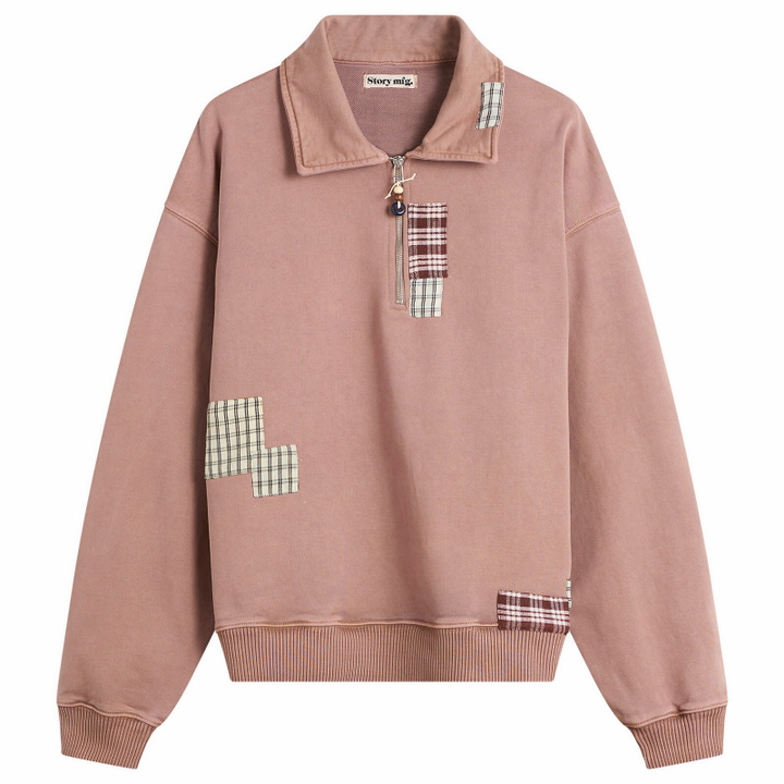 Photo: Story mfg. Men's Story mfg Geo Patchwork Pullover in Sand