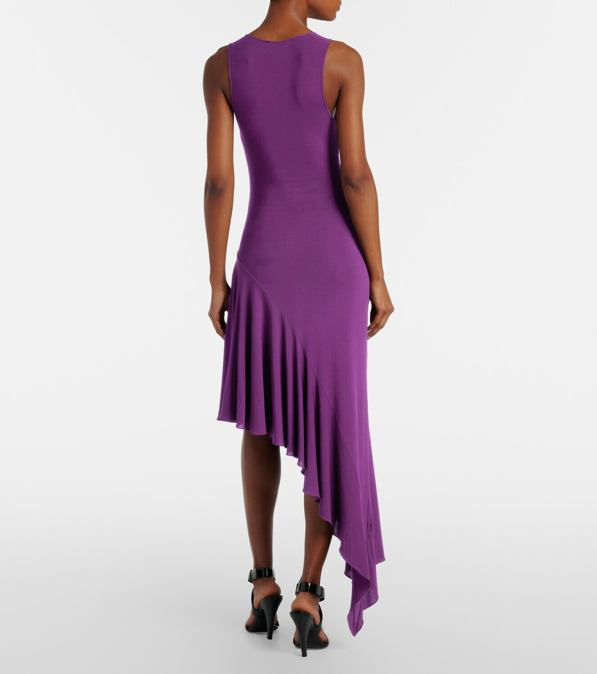 Alaïa Asymmetric jersey midi dress