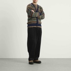 Jamieson's of Shetland Men's Jamiesons of Shetland Fair Isle V-Neck Cardigan in Dark Navy