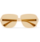 Gucci - Square-Frame Acetate Sunglasses - Neutrals