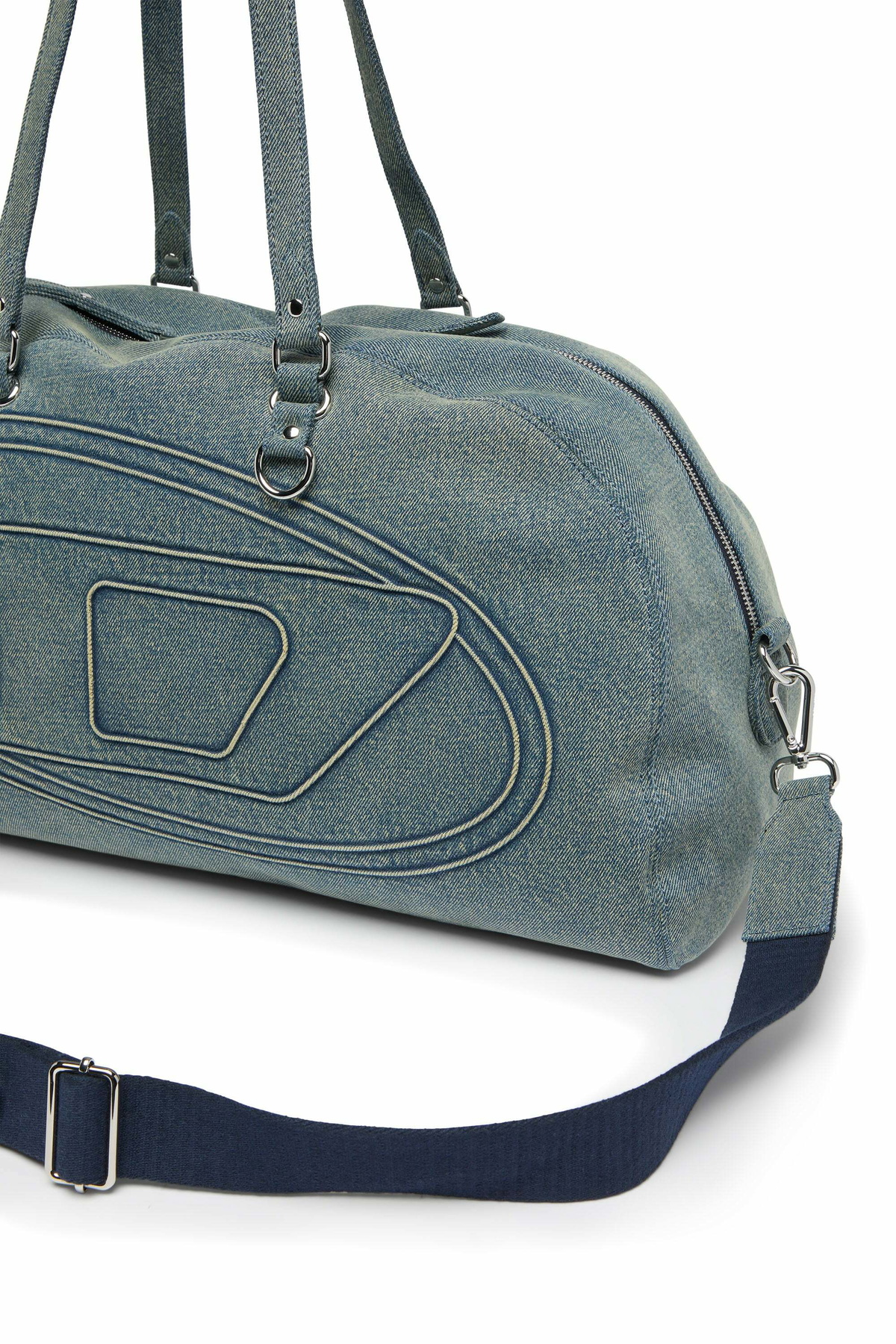 Diesel 1DR Dome-Duffle bag in denim with Oval D logo - Travel Bags - Unisex - Blue