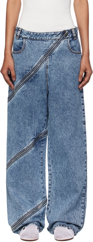 Photo: ALAÏA Blue Spiral Jeans