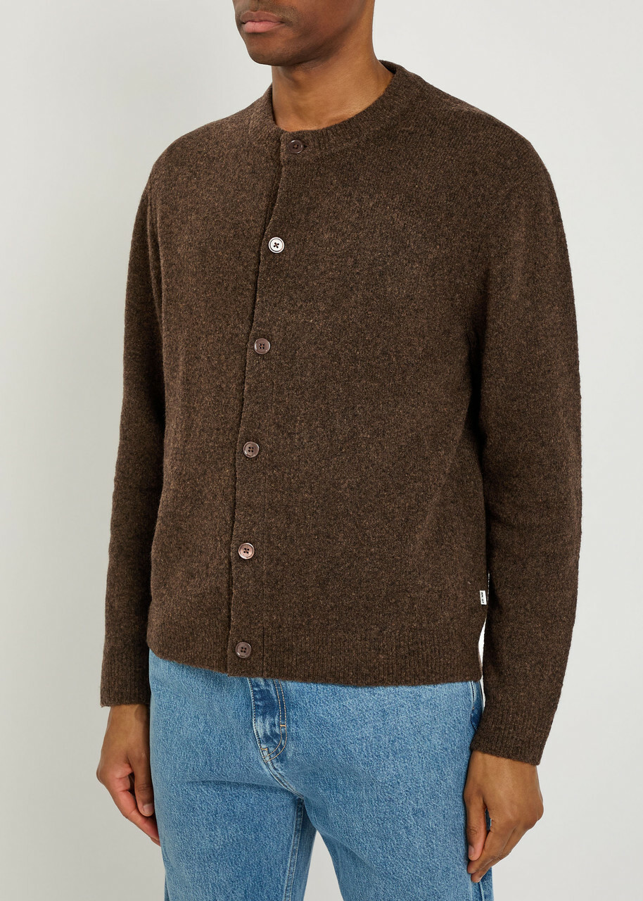 NN07 Jasper Wool-blend Cardigan Brown
