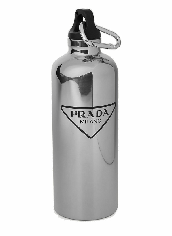 Photo: Logo Print Insulated Water Bottle in Silver
