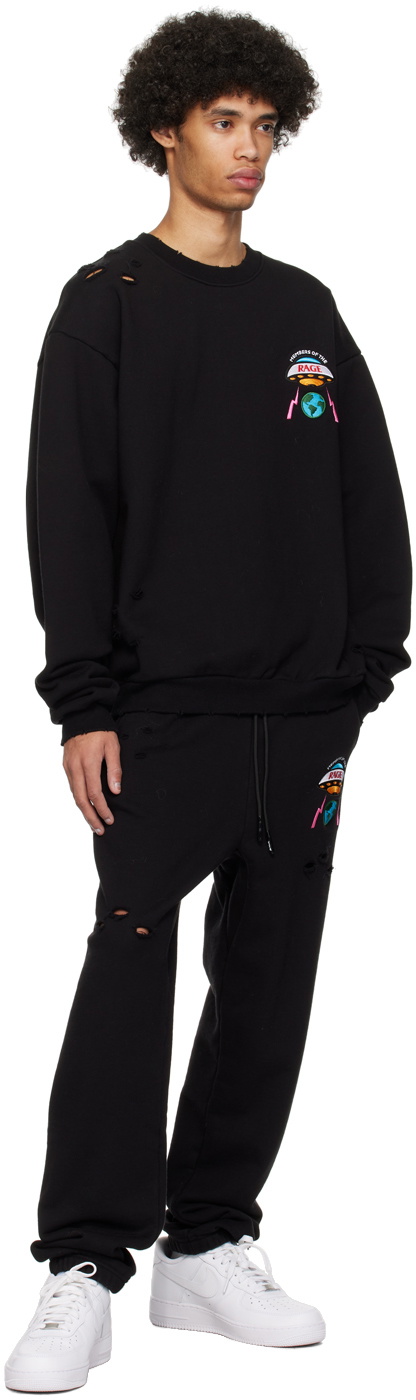Members of the Rage Black Distressed Sweatshirt