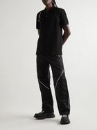 Alexander McQueen - Harness-Detailed Cotton-Piqué Polo Shirt - Black