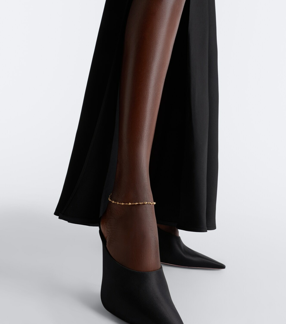 Anita Ko Shell By The Yard 18kt gold anklet with diamonds
