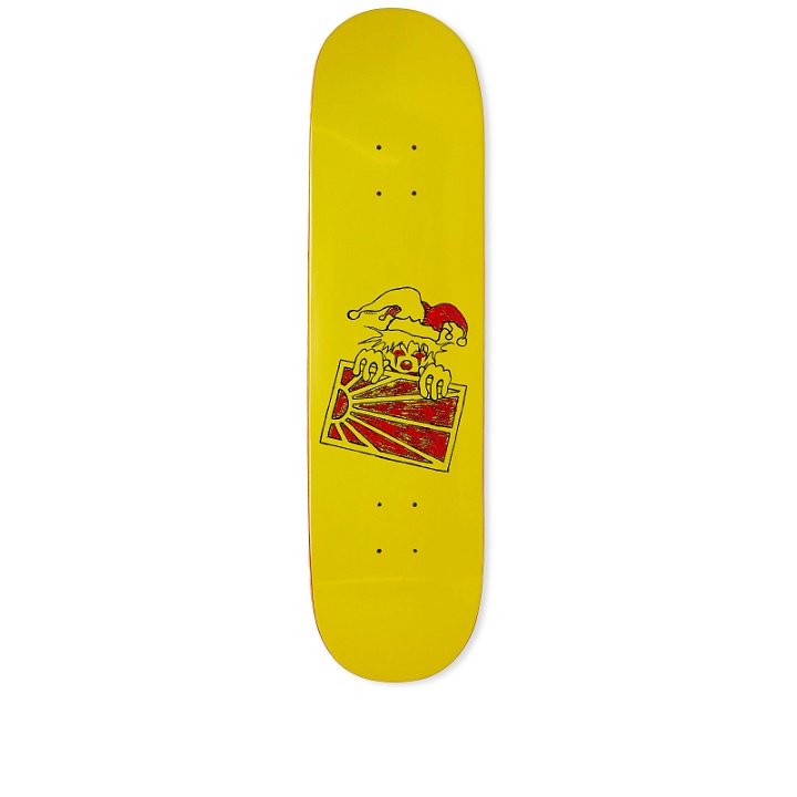 Photo: PACCBET Men's Clown Logo 8.0 Skateboard Deck in Yellow