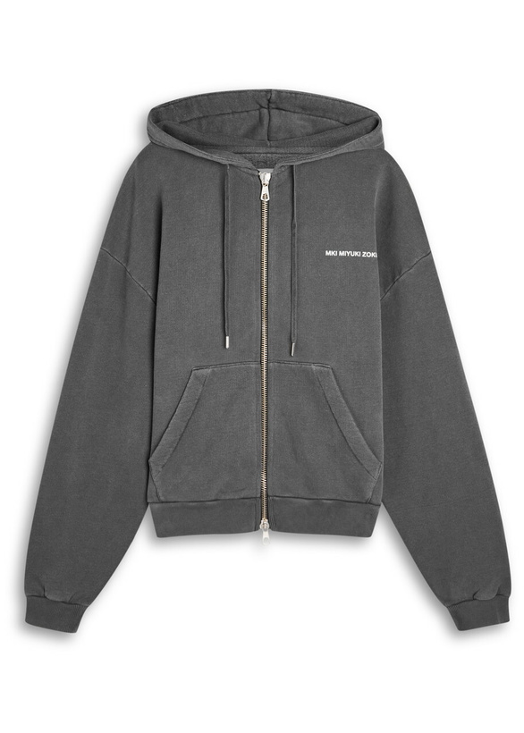 Photo: Mki Miyuki Zoku Uniform Logo Hooded Cotton-blend Sweatshirt Black