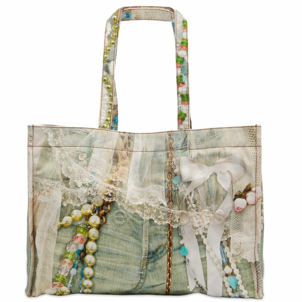 Acne Studios - Logo-Embossed Distressed Denim Tote Bag Acne