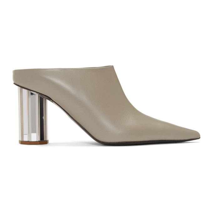 Proenza Schouler Grey Pointed Toe Mules Proenza Schouler