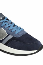 Philippe Model Tropez 2.1 Sneakers In Blue Suede And Fabric