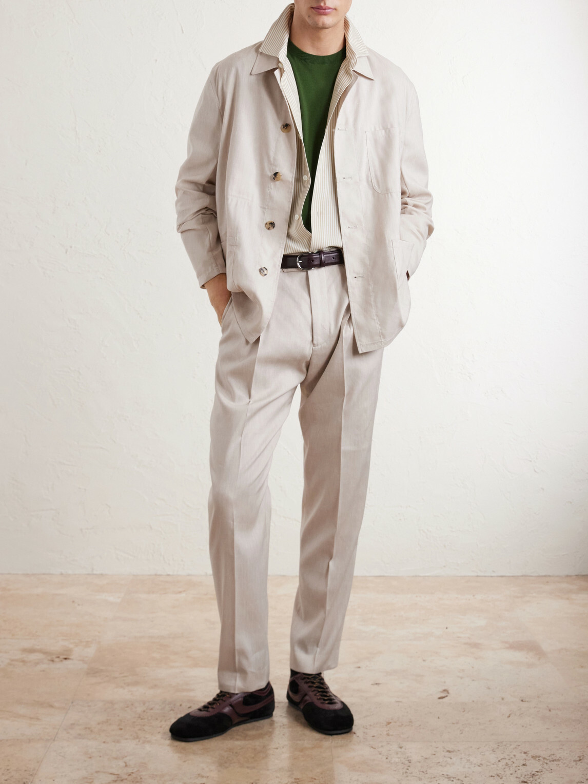 Paul Smith - Linen and Wool-Blend Overshirt - Neutrals