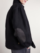 Visvim - Strato Leather-Trimmed Linen and Wool-Blend Twill Jacket - Black