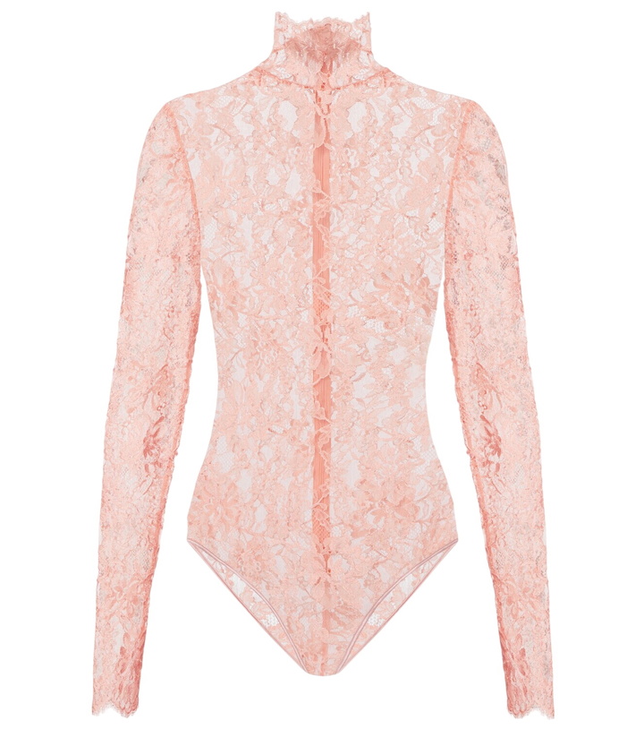 Photo: Valentino Turtleneck lace bodysuit