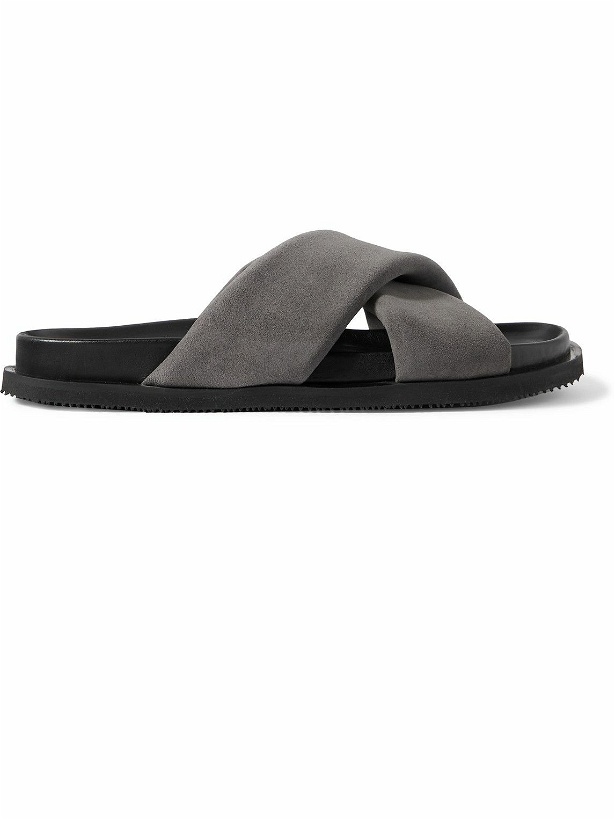 Photo: Mr P. - Tom Padded Suede Sandals - Gray